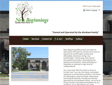 Tablet Screenshot of newbeginningsresthome.com